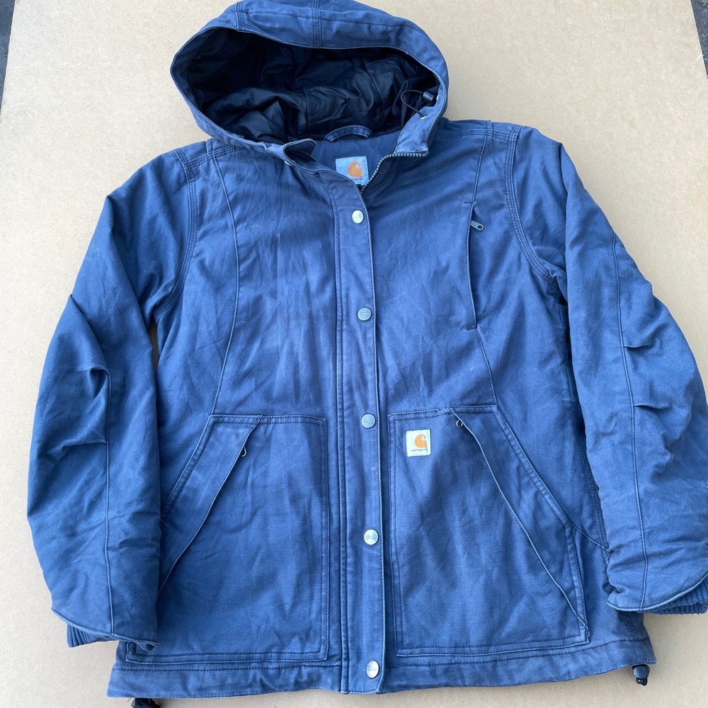Carhartt Full Swing Jacket Women S Blue Workwear Quick Duck Insulated 102246 482